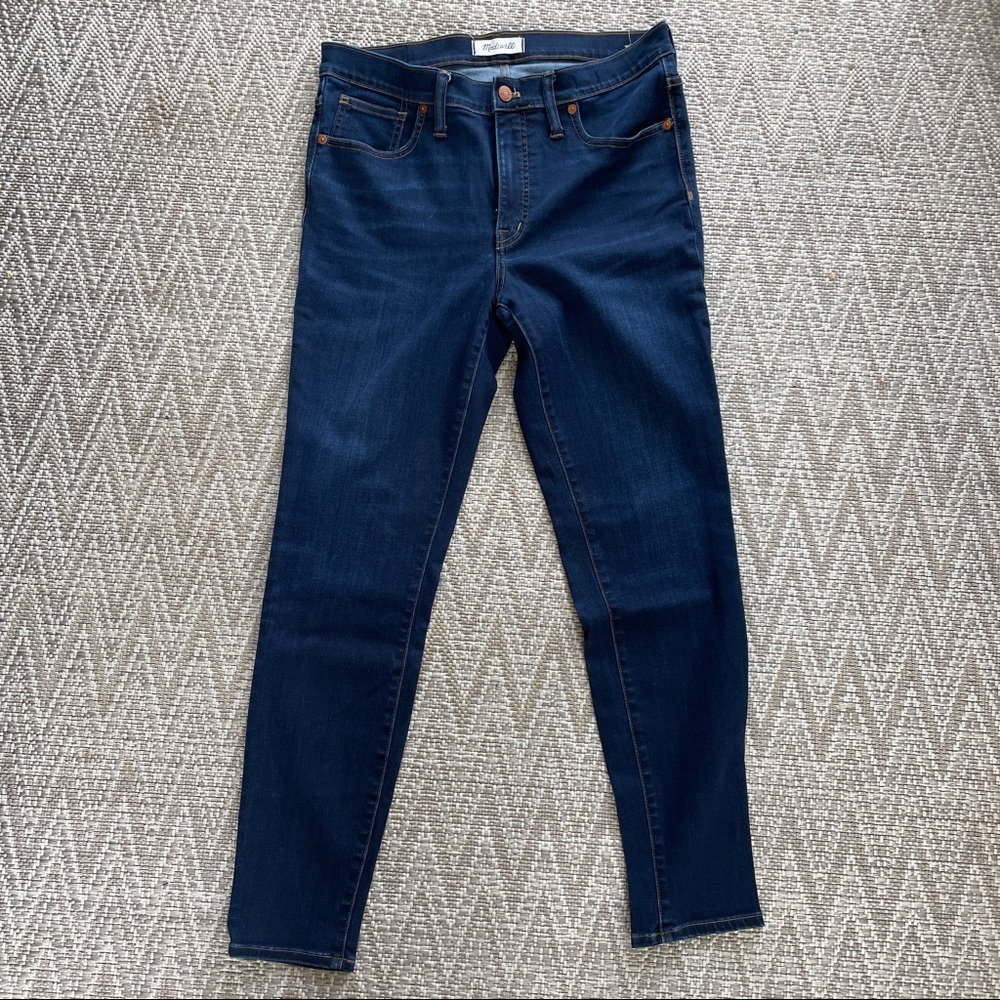 Madewell 9” High Rise Skinny Dark Wash Jeans, size 30